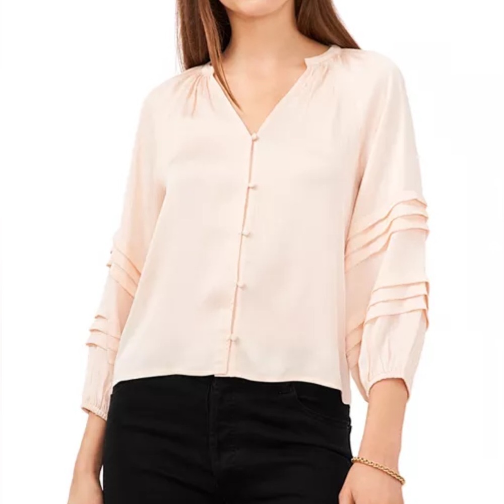 1. State Pintucked White Blouse